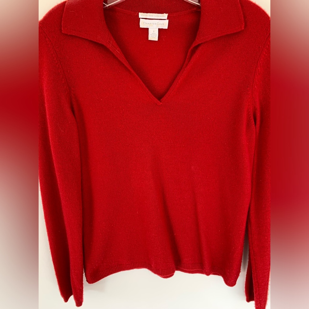 Beautiful Red 100% Cashmere Sweater